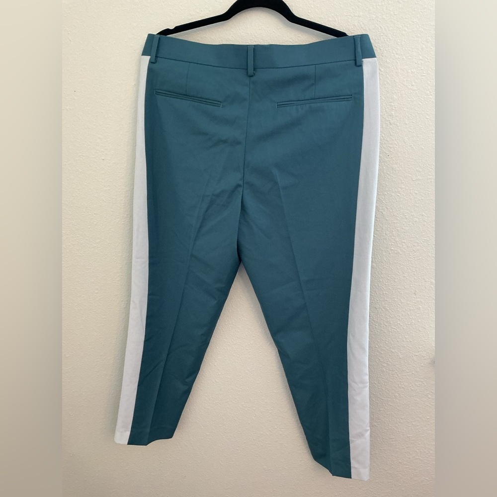 ASOS Men’s Dress Pants Teal Side Stripe Slim Fit 34x30 NWT - Picture 2 of 11